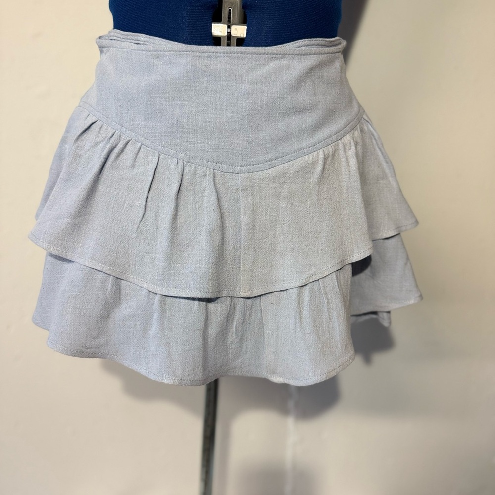 NWT Altar’d State light blue Tiered Mini Skirt